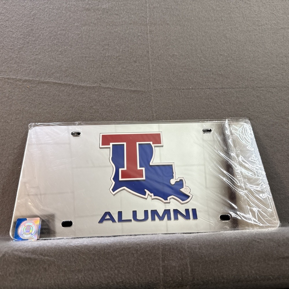 Louisiana Tech Alumni License Plate New With Tag Chrome